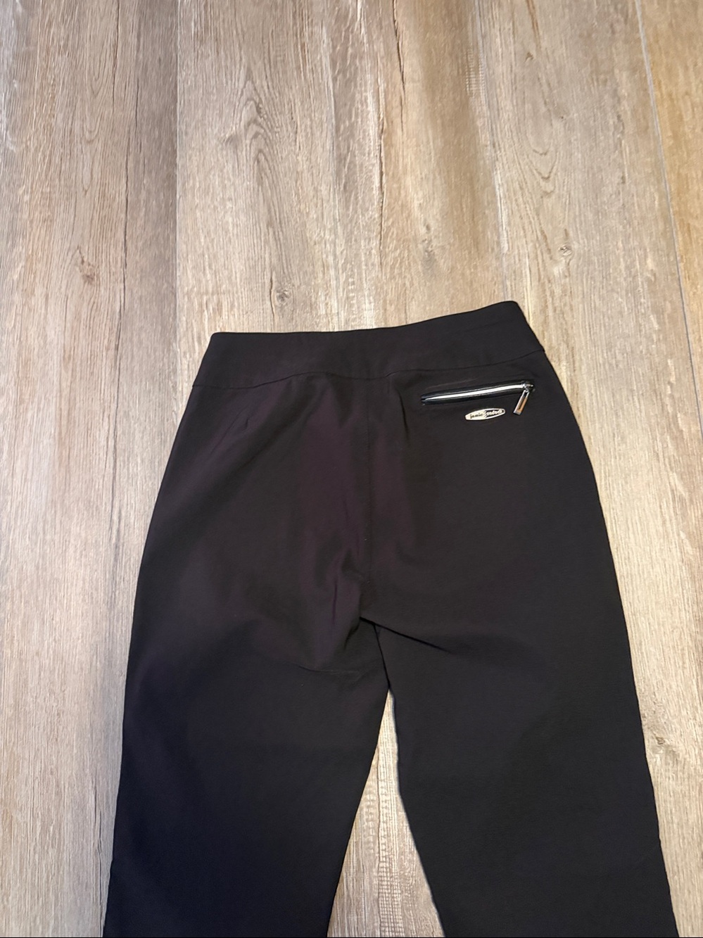 jamie sadock Black Straight-Leg Pants with Contrast Zippers - Picture 5 of 6